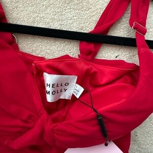 Hello Molly red formal dress, midi length, new with tags, size small